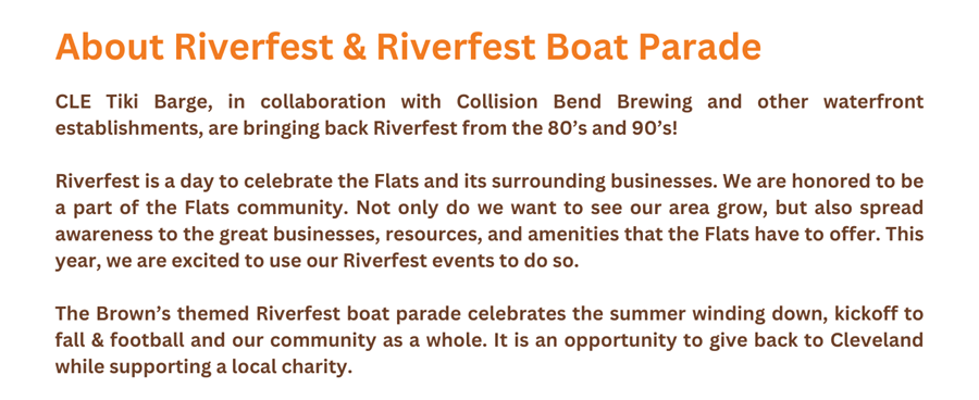 Riverfest Charity Boat Parade